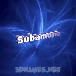 subamona in Plasma style - 3D name wallpaper