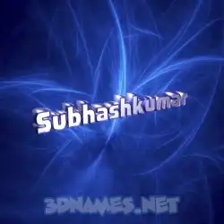 subhashkumar in Plasma style - 3D name wallpaper