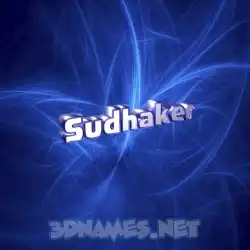 sudhaker in Plasma style - 3D name wallpaper