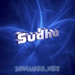 sudhu in Plasma style - 3D name wallpaper