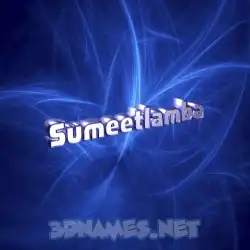 sumeetlamba in Plasma style - 3D name wallpaper