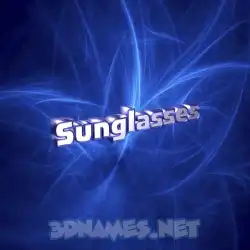 sunglasses in Plasma style - 3D name wallpaper