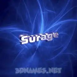 surage in Plasma style - 3D name wallpaper
