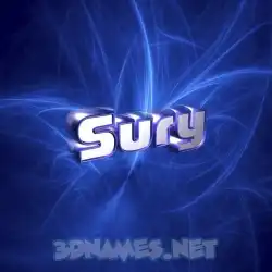 sury in Plasma style - 3D name wallpaper