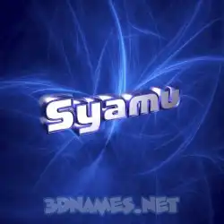 syamu in Plasma style - 3D name wallpaper