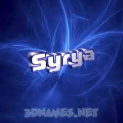 syrya in Plasma style - 3D name wallpaper