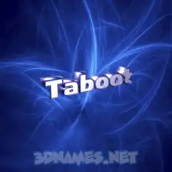 taboot in Plasma style - 3D name wallpaper