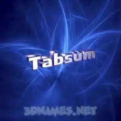 tabsum in Plasma style - 3D name wallpaper