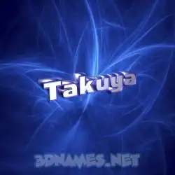 takuya in Plasma style - 3D name wallpaper