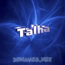 talha in Plasma style - 3D name wallpaper