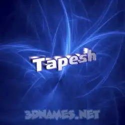 tapesh in Plasma style - 3D name wallpaper