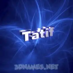 tatif in Plasma style - 3D name wallpaper