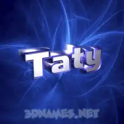 taty in Plasma style - 3D name wallpaper