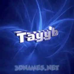 tayyb in Plasma style - 3D name wallpaper