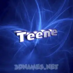 teene in Plasma style - 3D name wallpaper