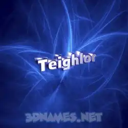 teighlor in Plasma style - 3D name wallpaper
