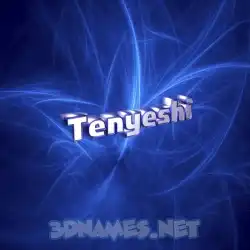 tenyeshi in Plasma style - 3D name wallpaper