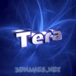tera in Plasma style - 3D name wallpaper