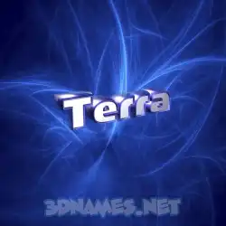 terra in Plasma style - 3D name wallpaper