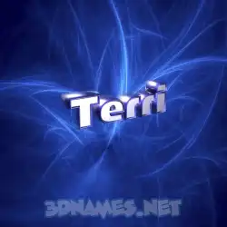 terri in Plasma style - 3D name wallpaper