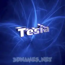 tesia in Plasma style - 3D name wallpaper