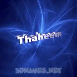 thaheem in Plasma style - 3D name wallpaper
