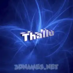 thallu in Plasma style - 3D name wallpaper