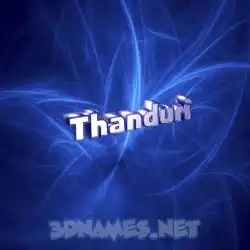 thanduri in Plasma style - 3D name wallpaper