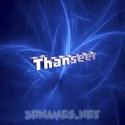 thanseer in Plasma style - 3D name wallpaper
