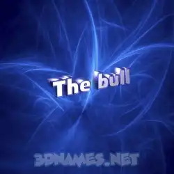 the bull in Plasma style - 3D name wallpaper