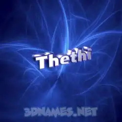 thethi in Plasma style - 3D name wallpaper
