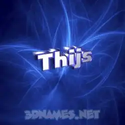 thijs in Plasma style - 3D name wallpaper