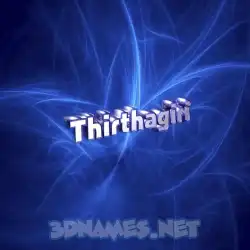 thirthagiri in Plasma style - 3D name wallpaper