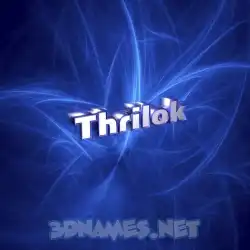 thrilok in Plasma style - 3D name wallpaper