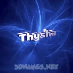 thysha in Plasma style - 3D name wallpaper