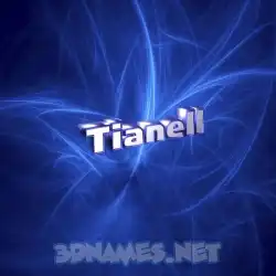 tianell in Plasma style - 3D name wallpaper