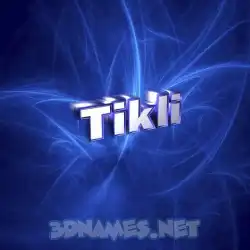 tikli in Plasma style - 3D name wallpaper
