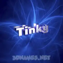 tinky in Plasma style - 3D name wallpaper