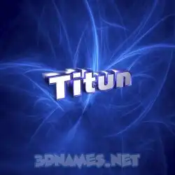 titun in Plasma style - 3D name wallpaper