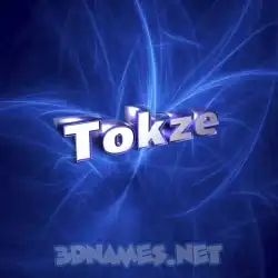 tokze in Plasma style - 3D name wallpaper