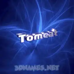 tomcat in Plasma style - 3D name wallpaper