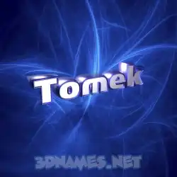 tomek in Plasma style - 3D name wallpaper