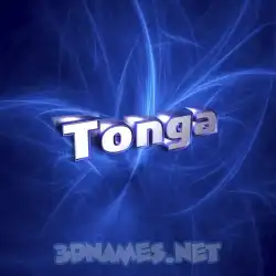 tonga in Plasma style - 3D name wallpaper