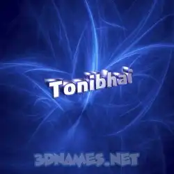 tonibhai in Plasma style - 3D name wallpaper