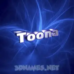 toona in Plasma style - 3D name wallpaper