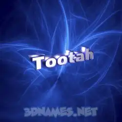 tootah in Plasma style - 3D name wallpaper