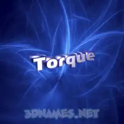 torque in Plasma style - 3D name wallpaper