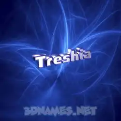 treshia in Plasma style - 3D name wallpaper