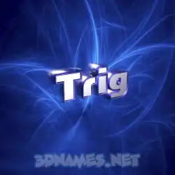 trig in Plasma style - 3D name wallpaper