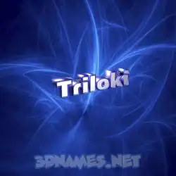 triloki in Plasma style - 3D name wallpaper